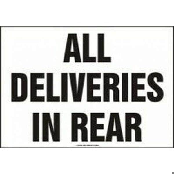Accuform All Deliveries In Rear, Aluma-Lite, 10 in x 14 in MVHR535XL - main